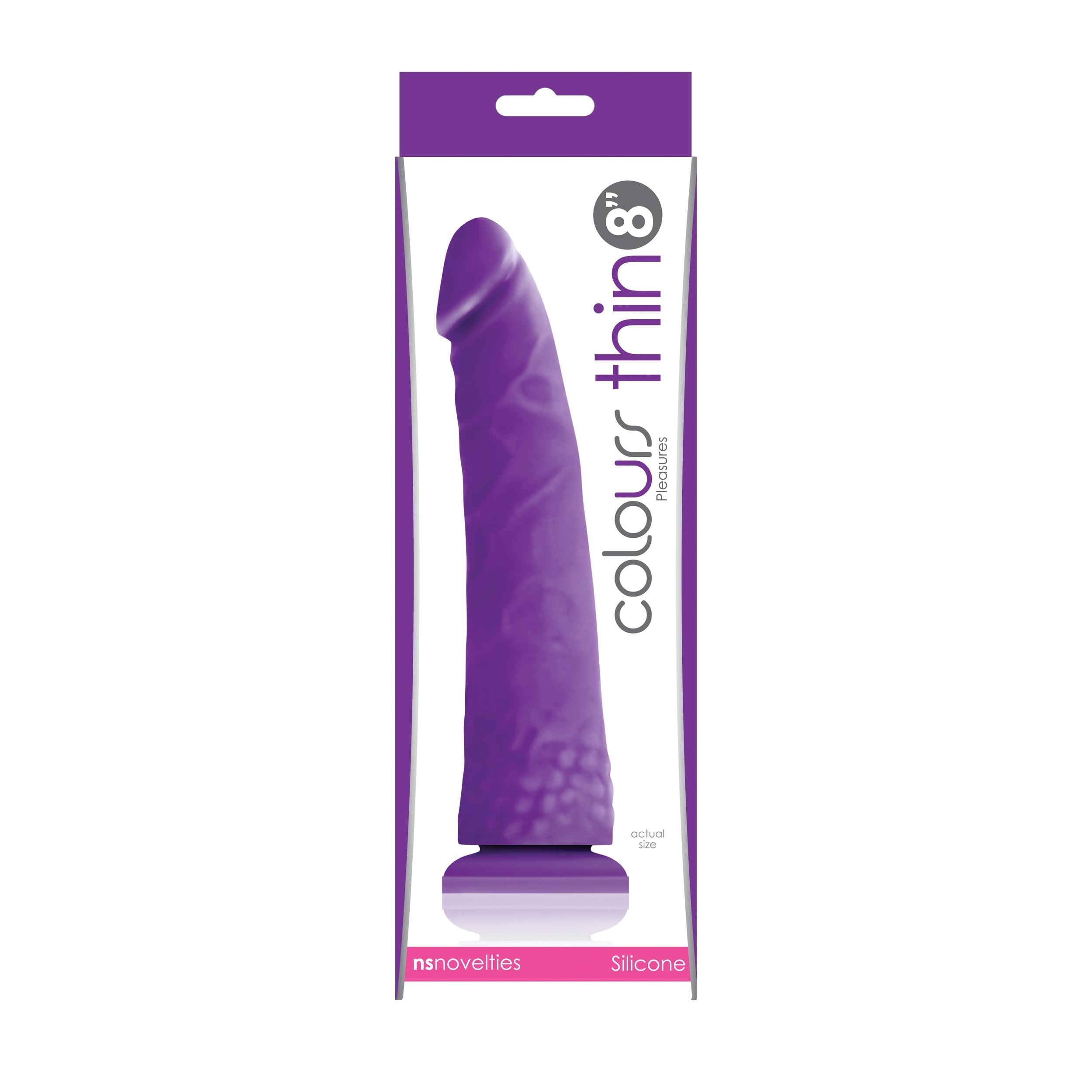 Colours Pleasures Thin 8 " Dildo Purple