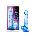 B Yours Sweet 'n Hard 4 Realistic 7 " Dildo with Balls Blue