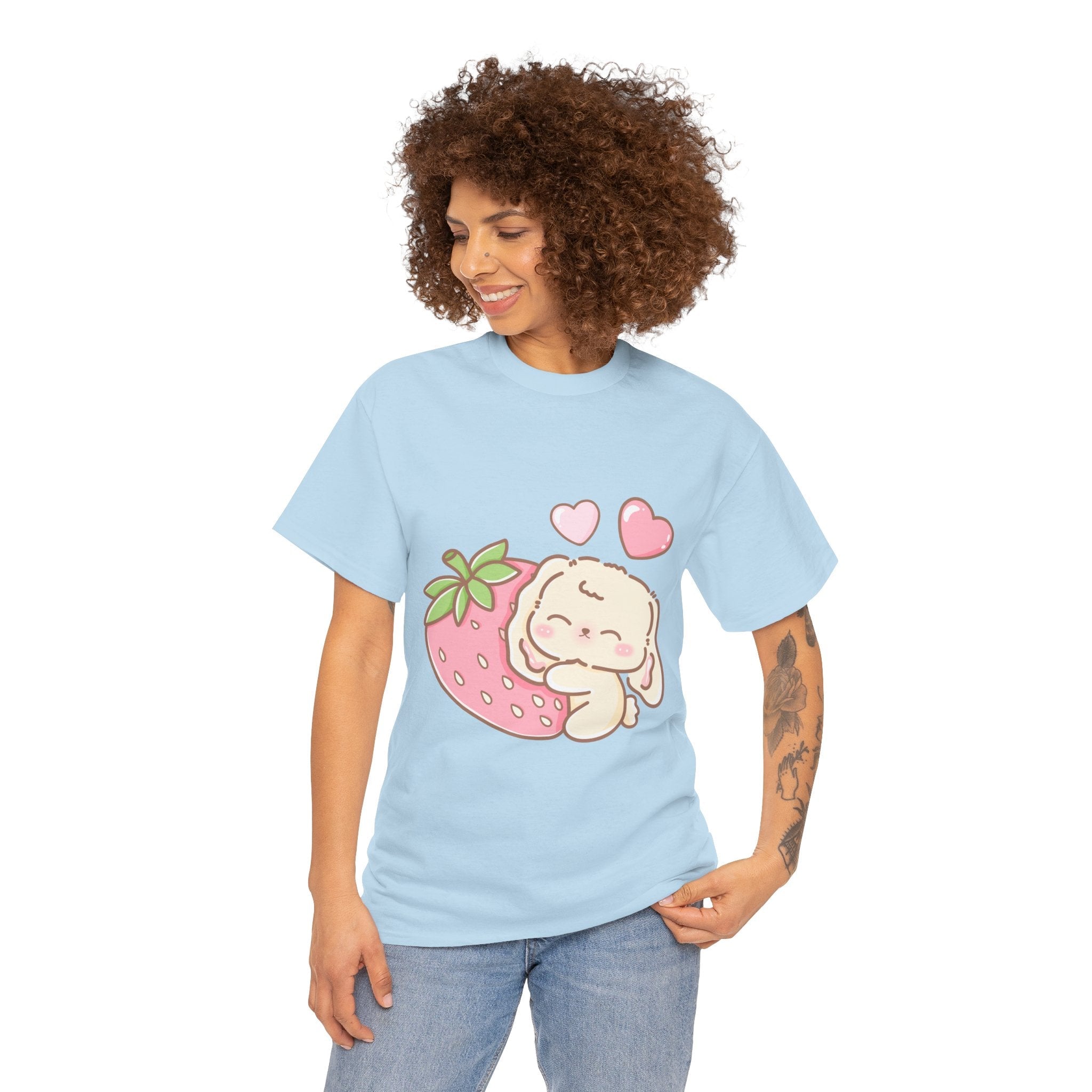 Cute Bunny Strawberry Play Tee