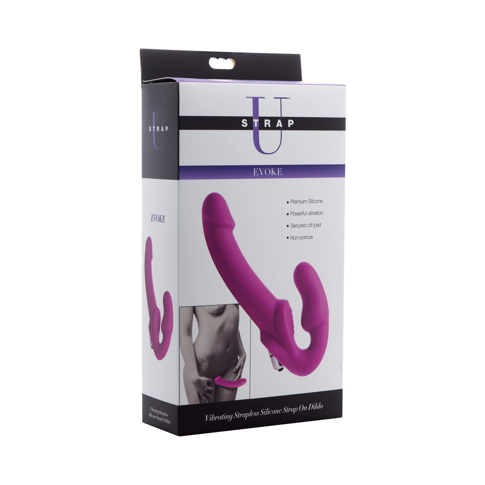 Evoke Vibrating Strapless Silicone Strap-On Dildo