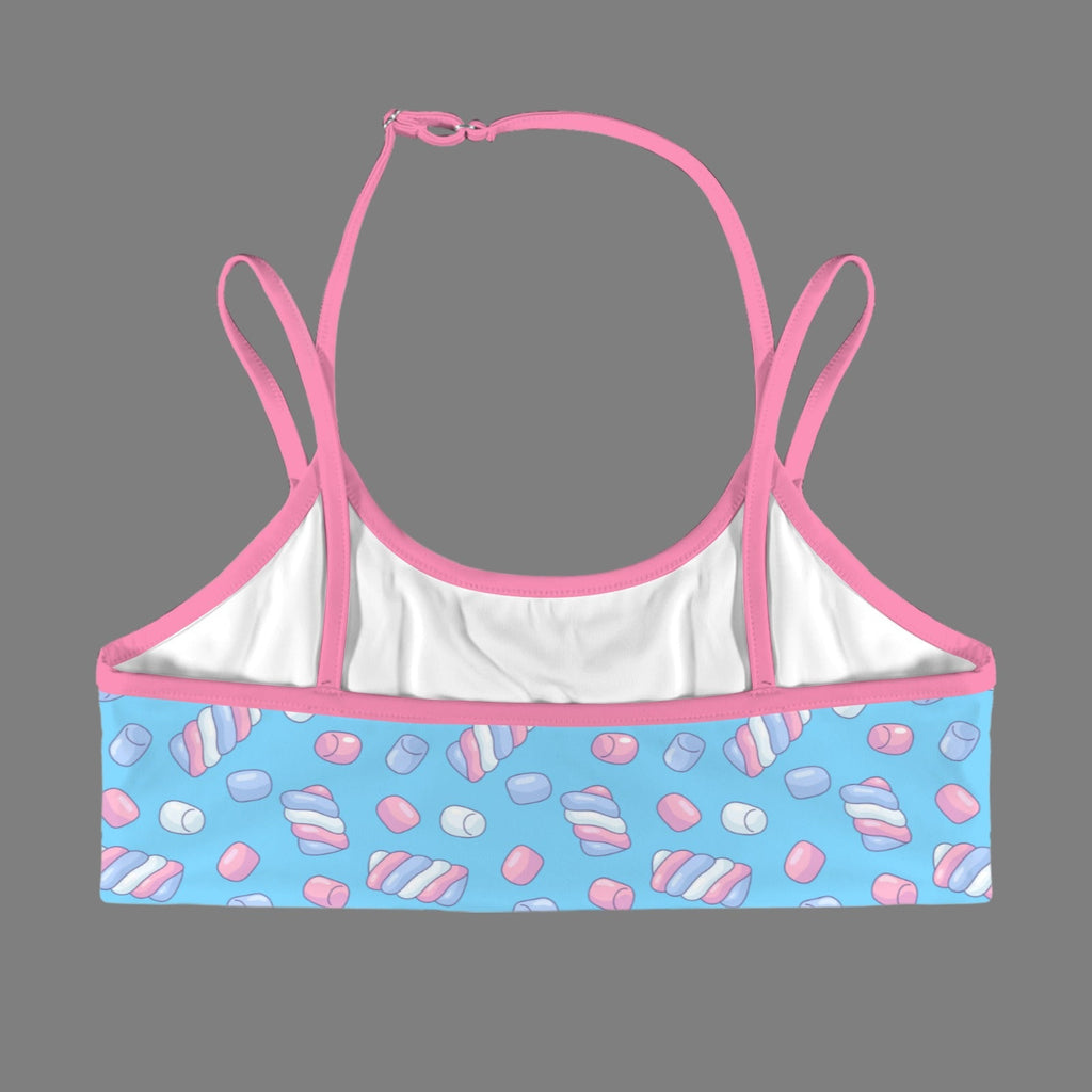 Candy Marshmallow Double Strap Sports Bra