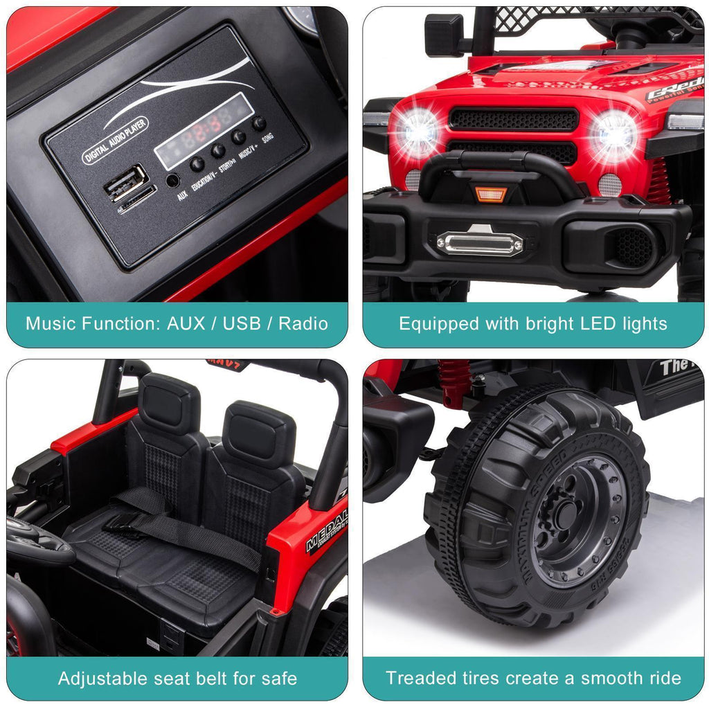 6 Colors Kids Ride-On Truck with Remote Control - Battery Powered Electric Car for Gifting
