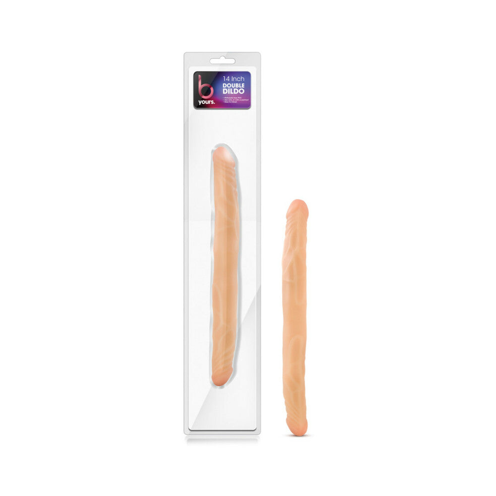 B Yours 14 " Double Dildo Beige