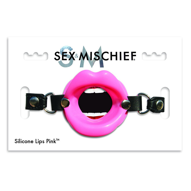 Sex & Mischief Adjustable Silicone Open-Mouth Gag (Pink)