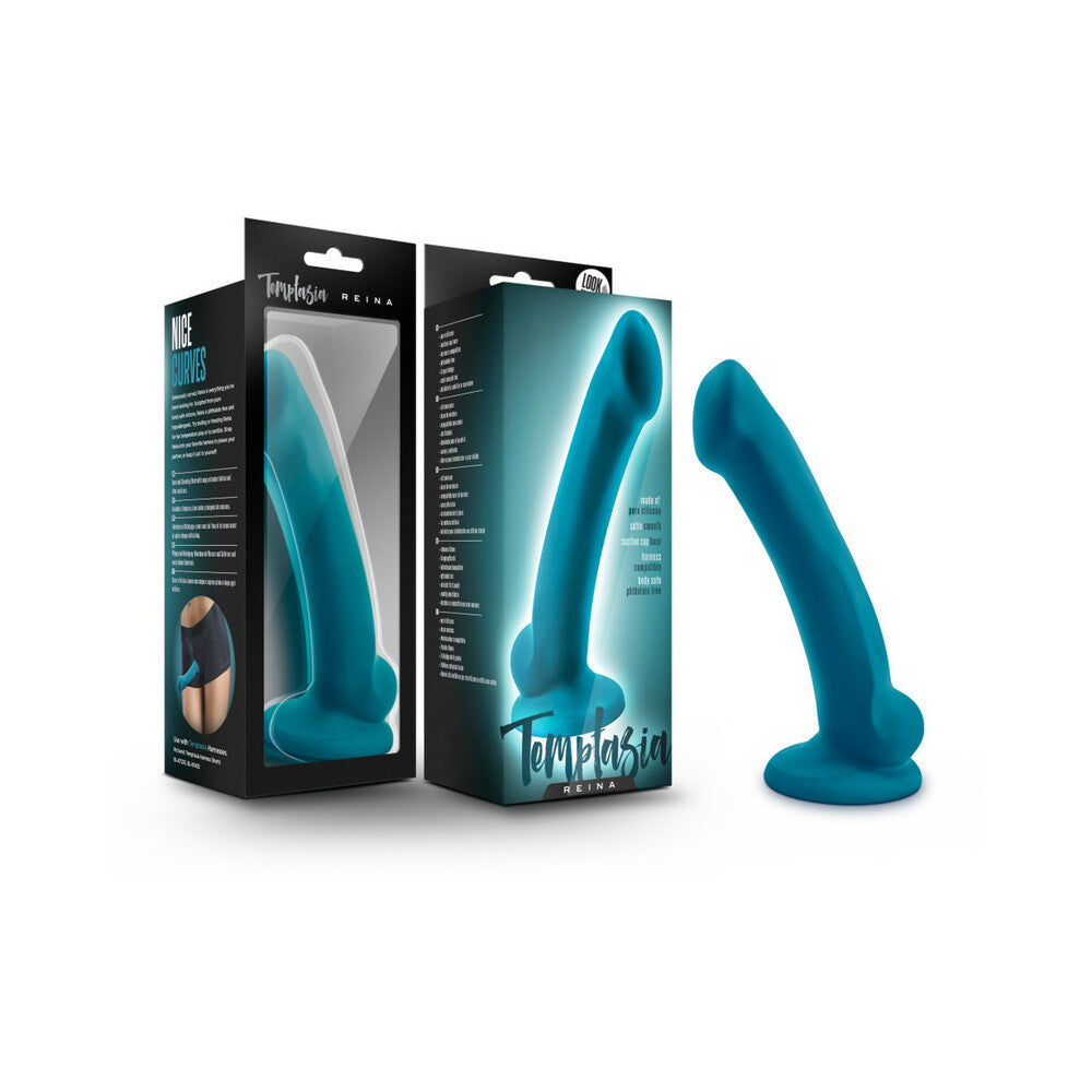 Temptasia Reina 7 " Silicone Dildo Teal