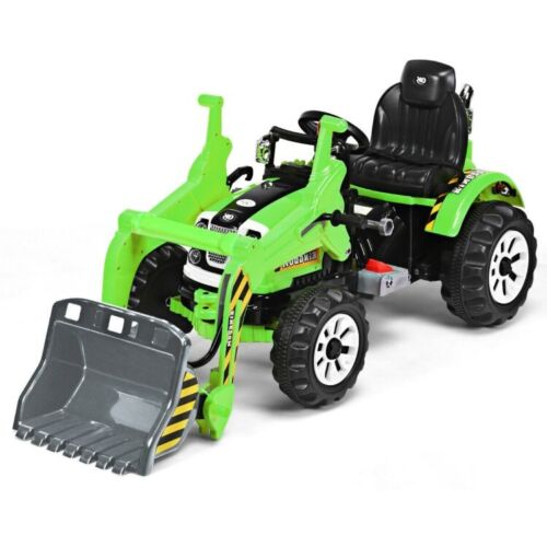 66 lbs Durable 12V Battery-Powered Kids Ride-On Dumper Truck in Green