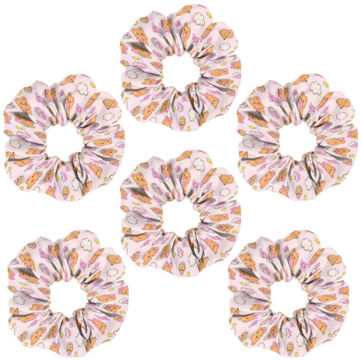 Bearly Adorable Scrunchie Set (6-Pack)