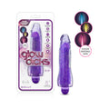 Glow Dicks Molly Color Changing 8 " Vibrating Dildo Glitter Purple