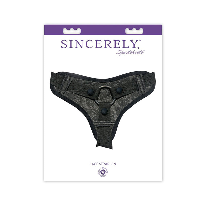Lace Adjustable Strap-On Harness (Black)