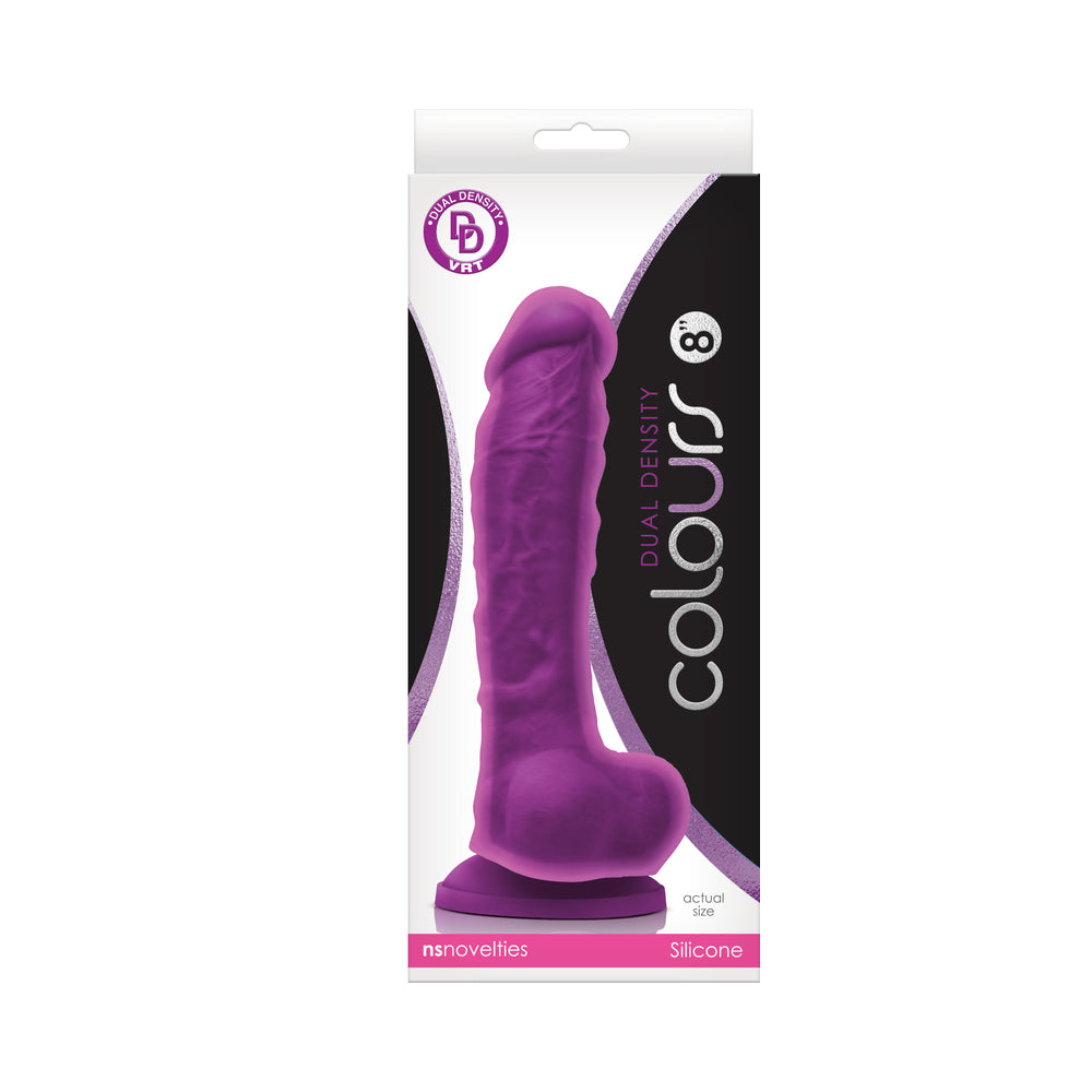 Colours Dual Density 8 " Dildo Purple