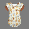 Sweet Honeybee Ruffle V-Neck Play Tee