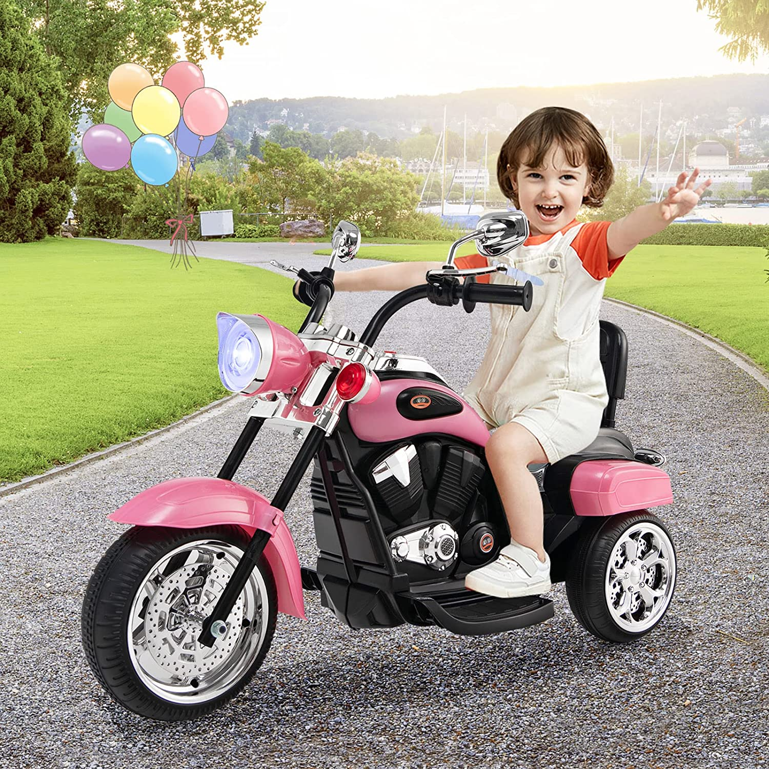 6V Battery Powered Kids Chopper Motorcycle with Pedal Switch