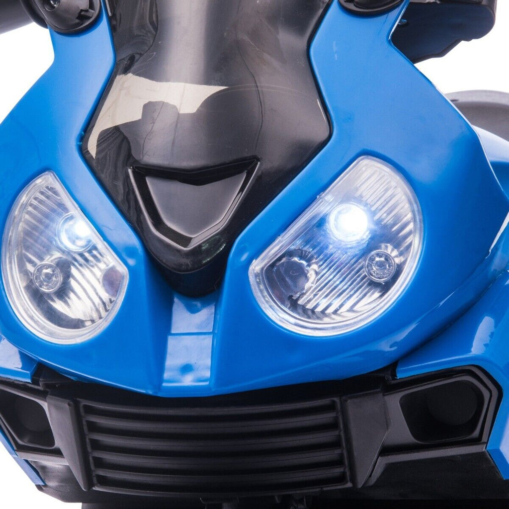 6V Battery Powered Ride-On Motorcycle for Kids with Training Wheels and Headlight