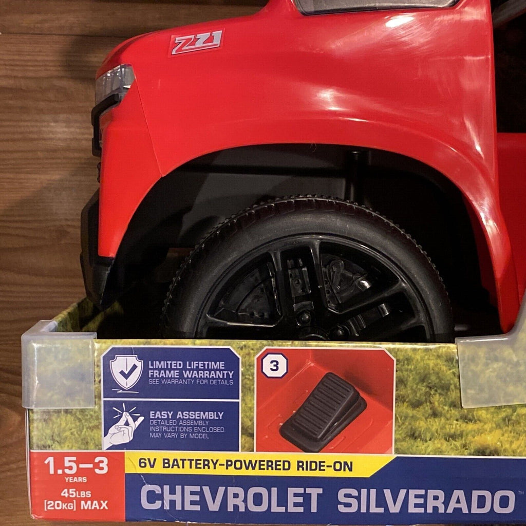 6V Chevy Silverado Truck Ride-on Quad for Toddlers Ages 1-3 - Brand New and Unisex