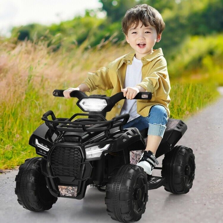 6V Electric Kids ATV Quad Ride On Car with LED Lights, MP3 Player, and Realistic Design - Perfect Gift for Toddlers