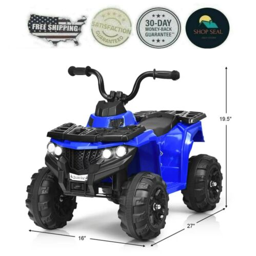 6V Electric Ride-On Quad for Kids with Battery and Lights Included