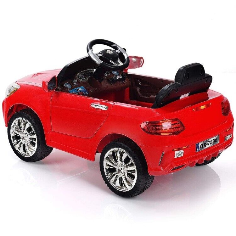 6V Kids Ride On Car with Remote Control, MP3 Player, LED Lights, and Battery Power