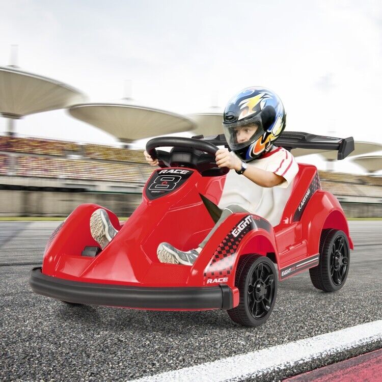 6V Kids Ride On Go Kart with Remote Control and Safety Belt - Toddler Driving Car Toy