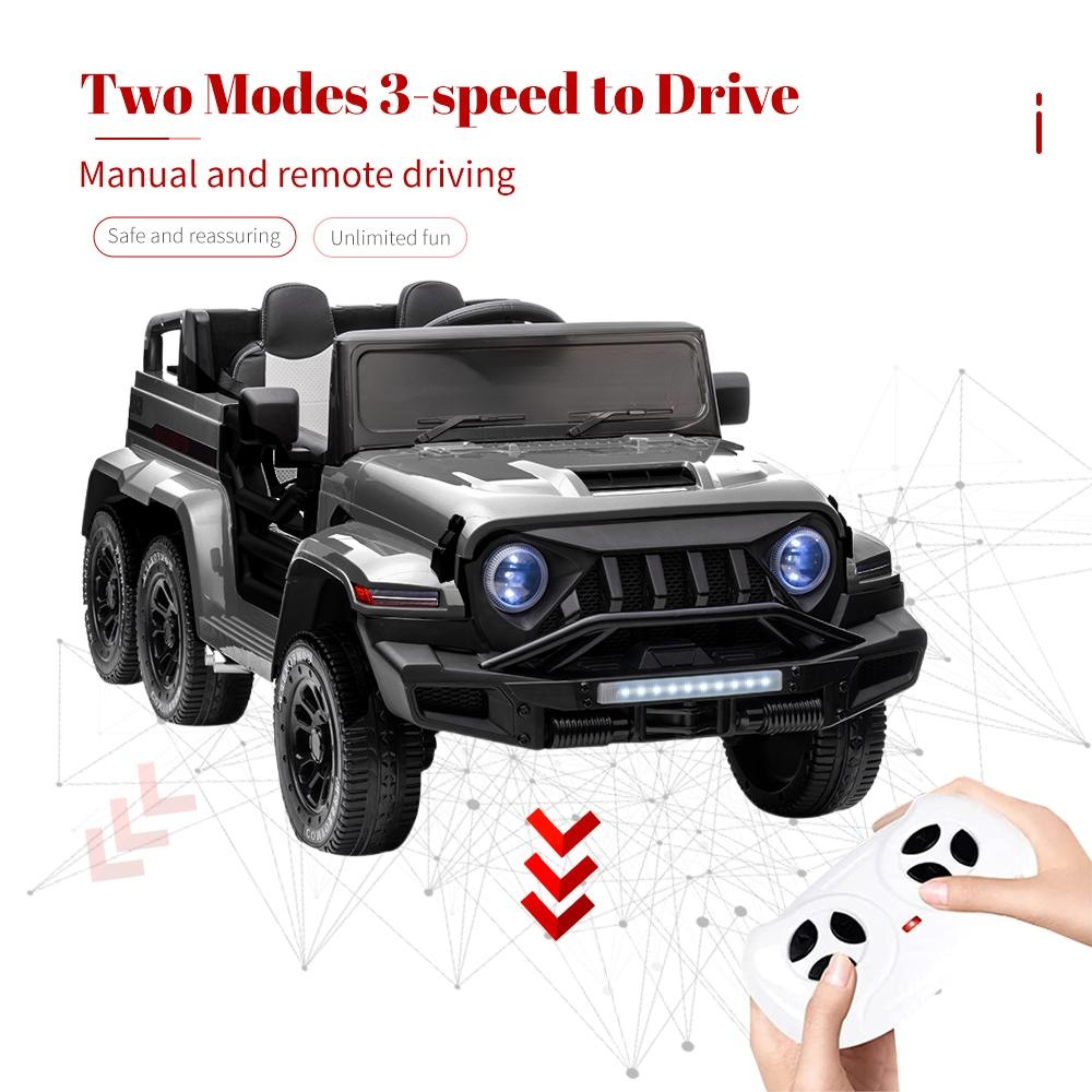 6WD Battery-Powered Kids Ride-On Truck with Remote Control and Baking Paint Finish - 24V Power Wheel