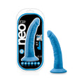 Neo Elite 7.5 " Silicone Dual Density Dildo Neon Blue