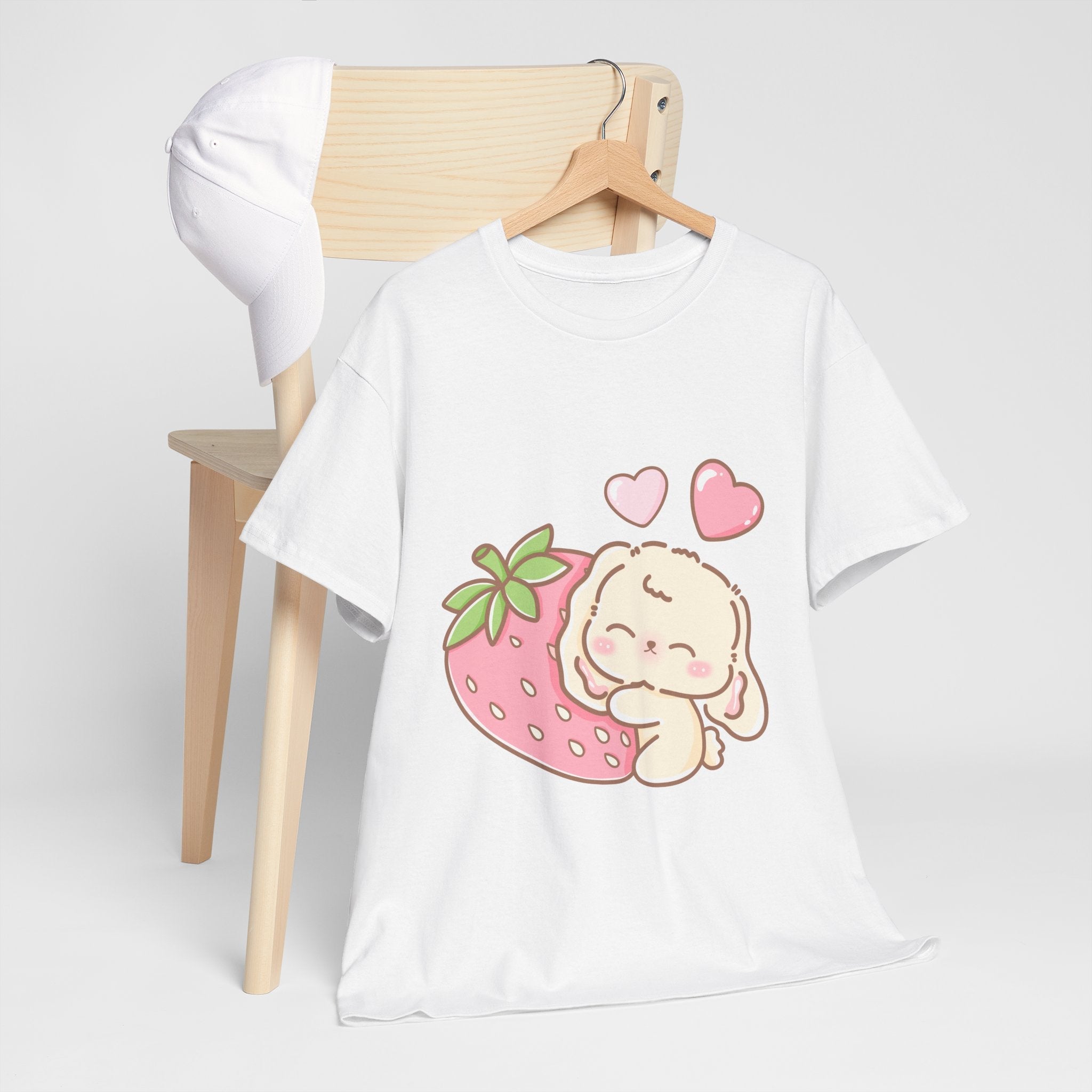 Cute Bunny Strawberry Play Tee