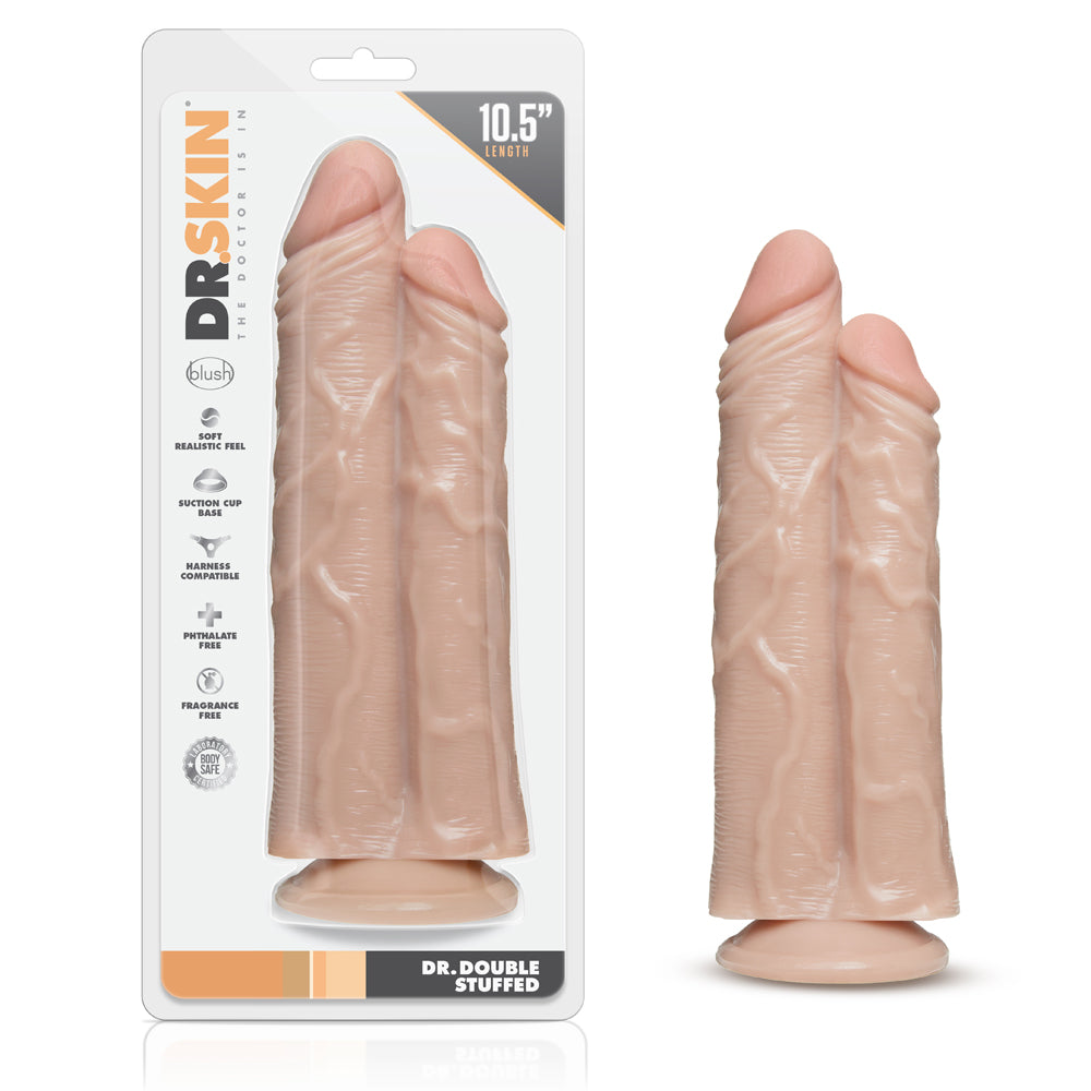Dr. Skin Dr. Double Stuffed 10.5 " Double Shaft Dildo Beige