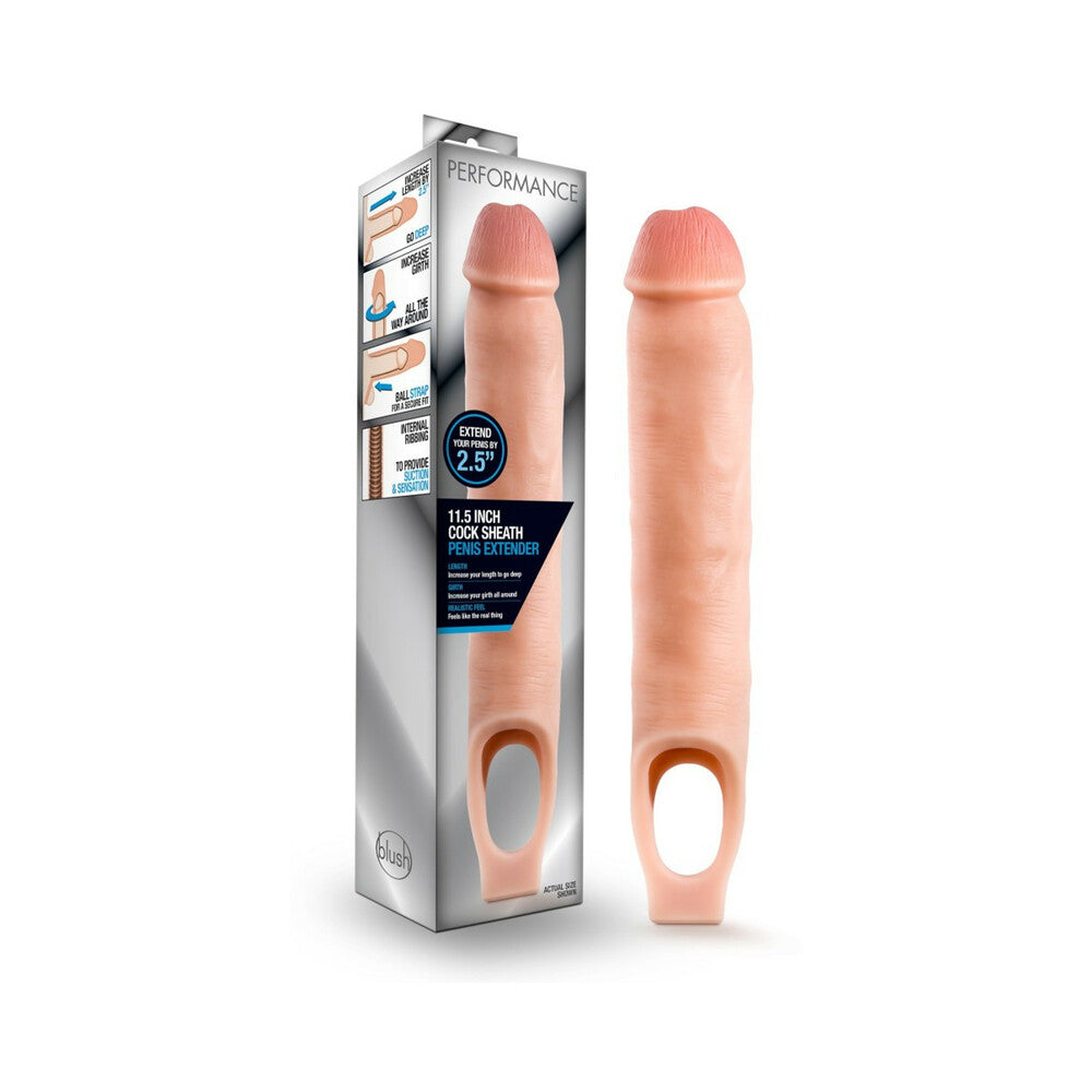 Performance 11.5 " Cock Sheath Penis Extender Sling Beige