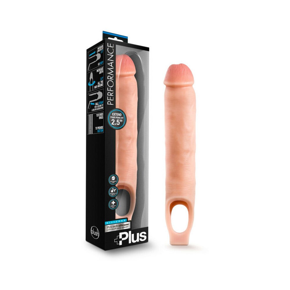 Performance Plus 11.5 " Silicone Cock Sheath Penis Extender Sling Beige