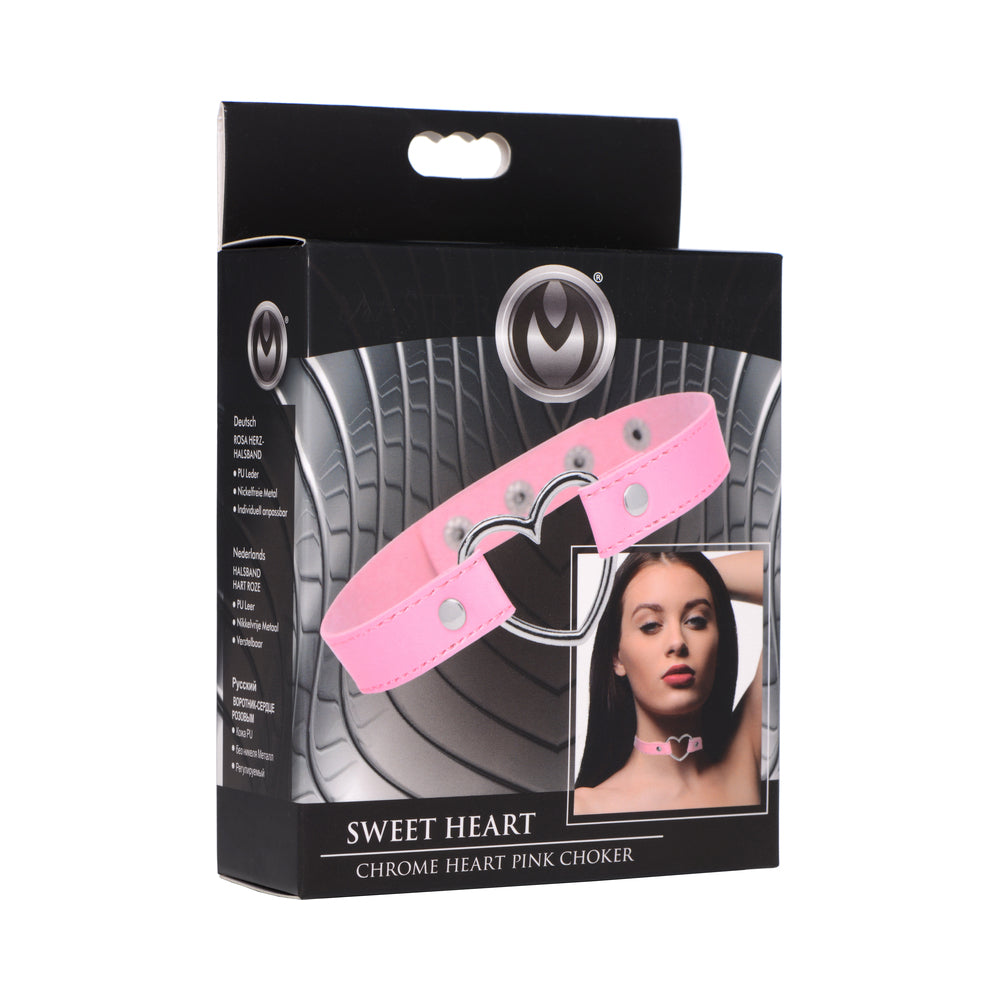 Sweet Heart Chrome Heart Choker (Pink)
