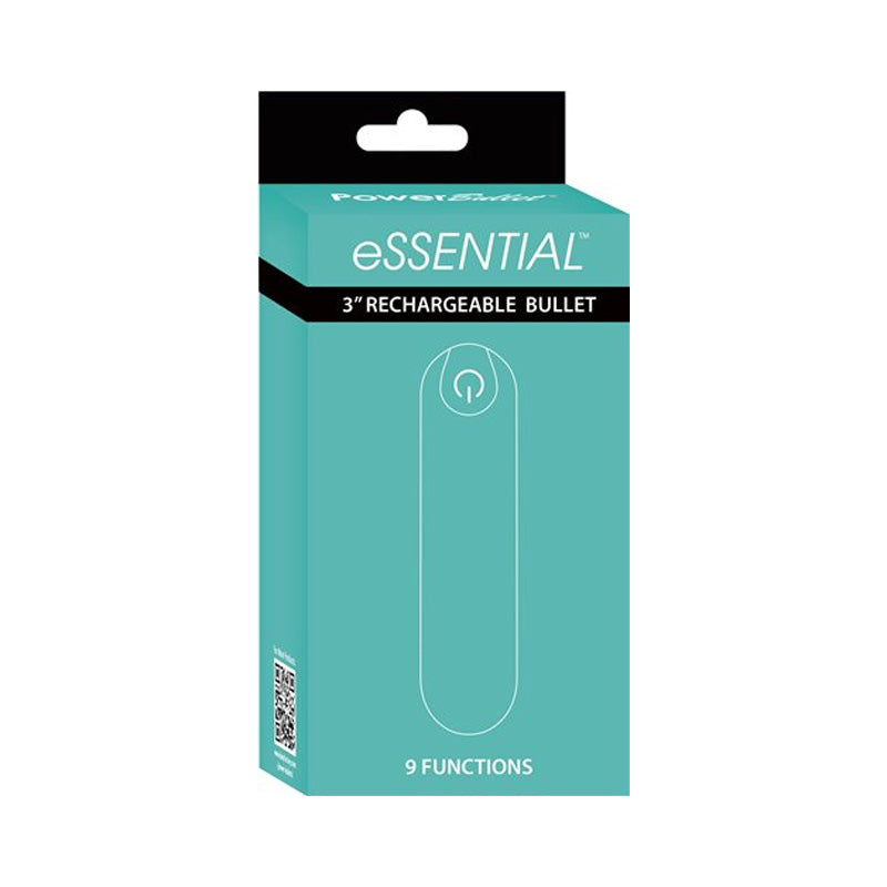 Powerbullet eSSENTIAL Rechargeable 3 " Bullet Vibrator Teal