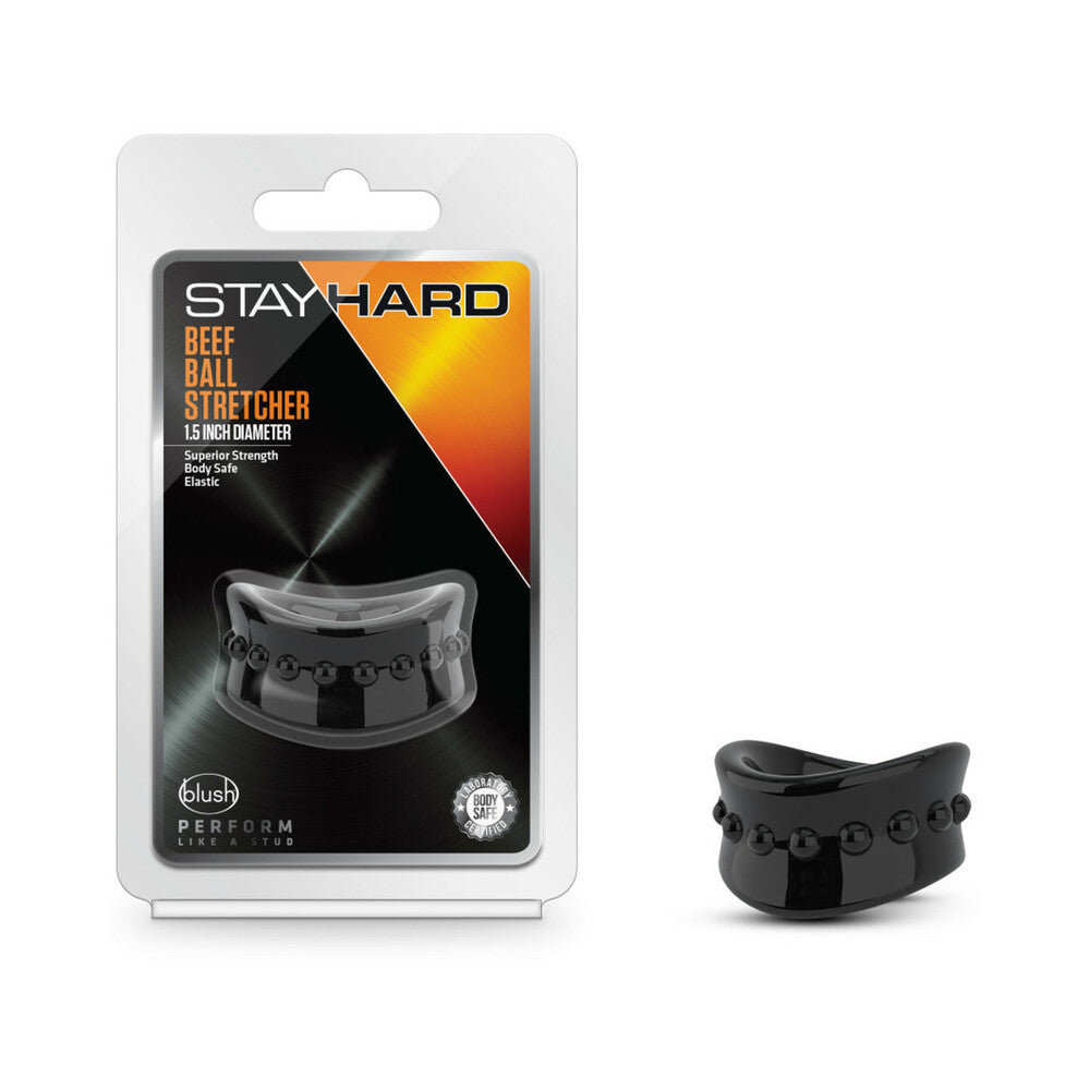 Stay Hard Beef Ball Stretcher 1.5 " Black