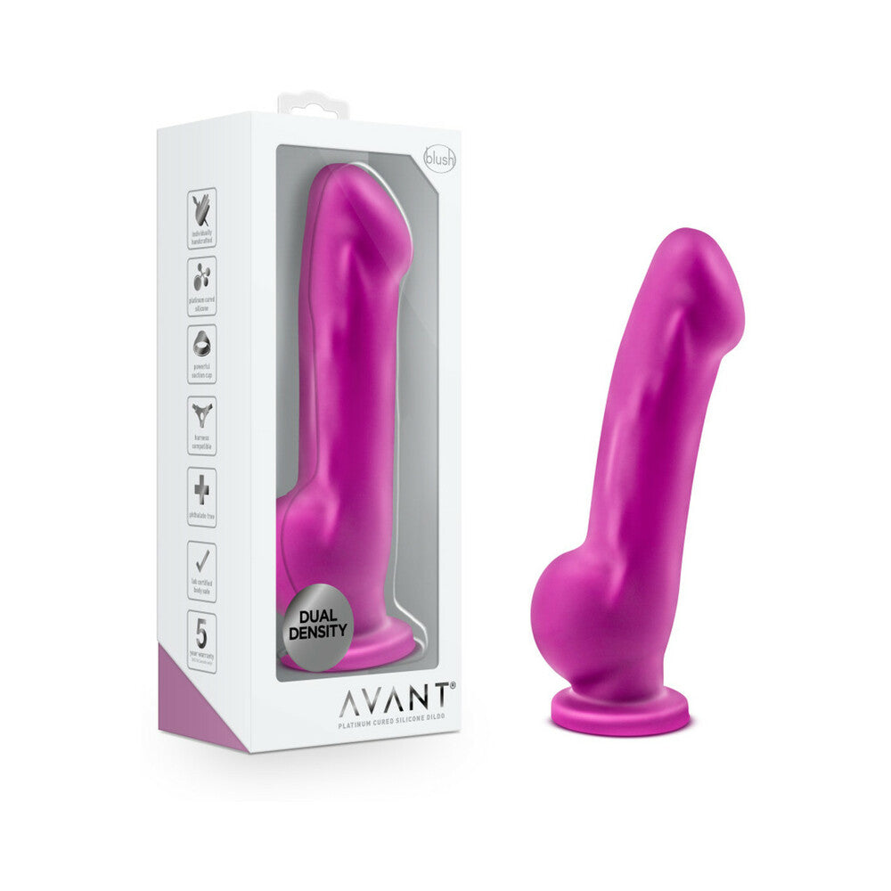 Avant D7 Ergo 7.5 " Dual Density Silicone Dildo Violet