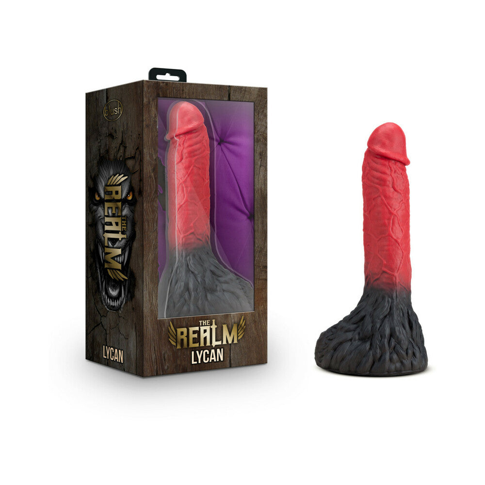 The Realm Lycan 10.5 " Silicone Lock On Fantasy Werewolf Dildo Red