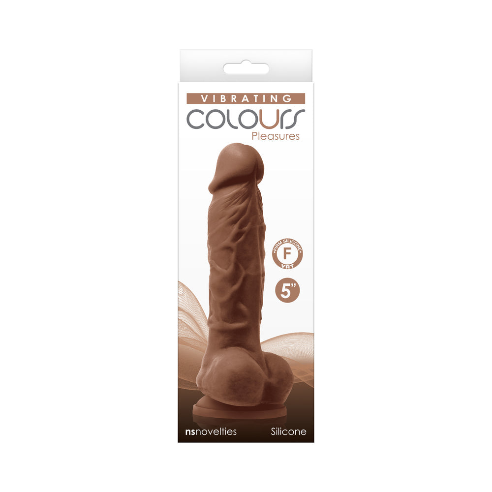 Colours Pleasures 5 " Vibrating Dildo Brown