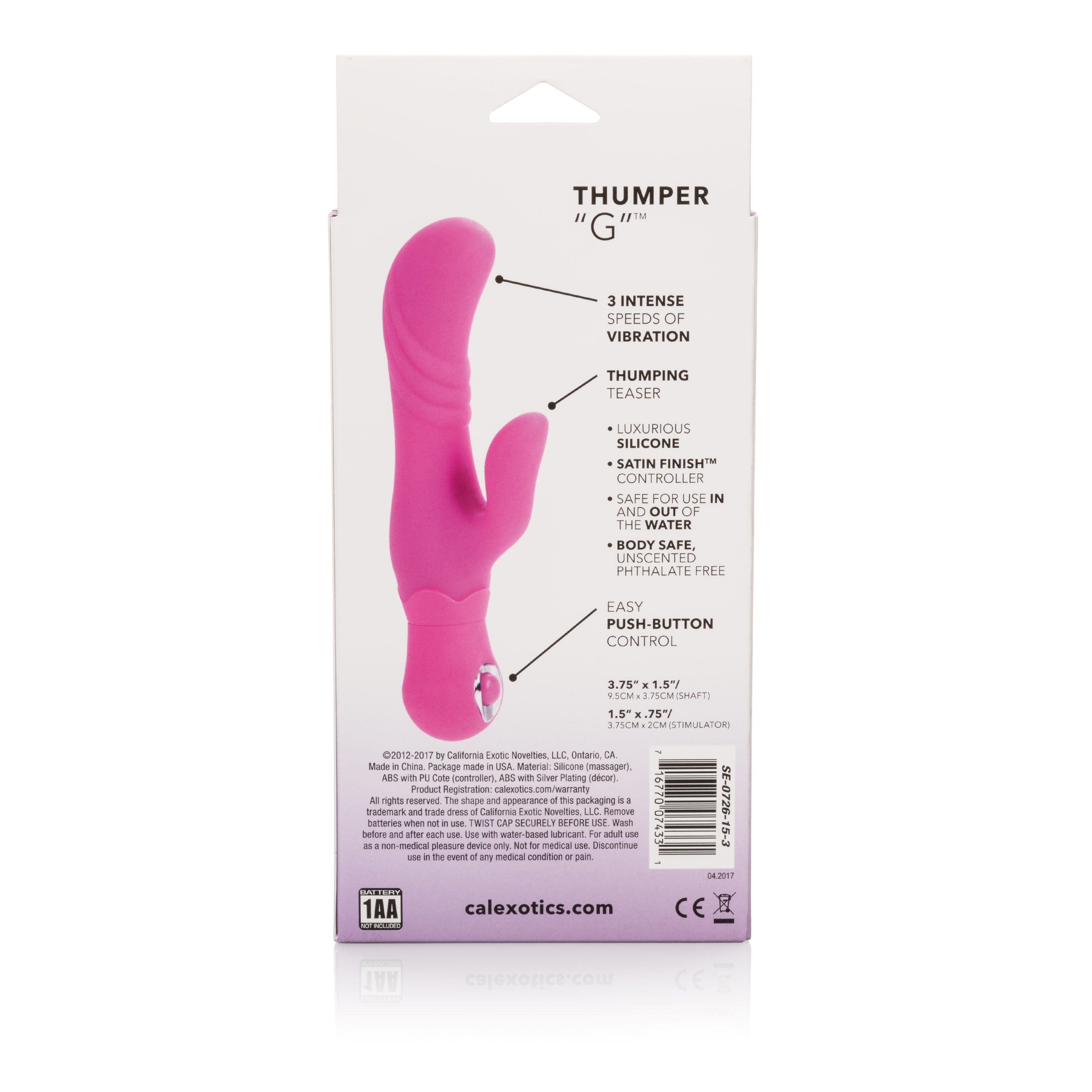 Posh Silicone Thumper G Personal Massager - Pink