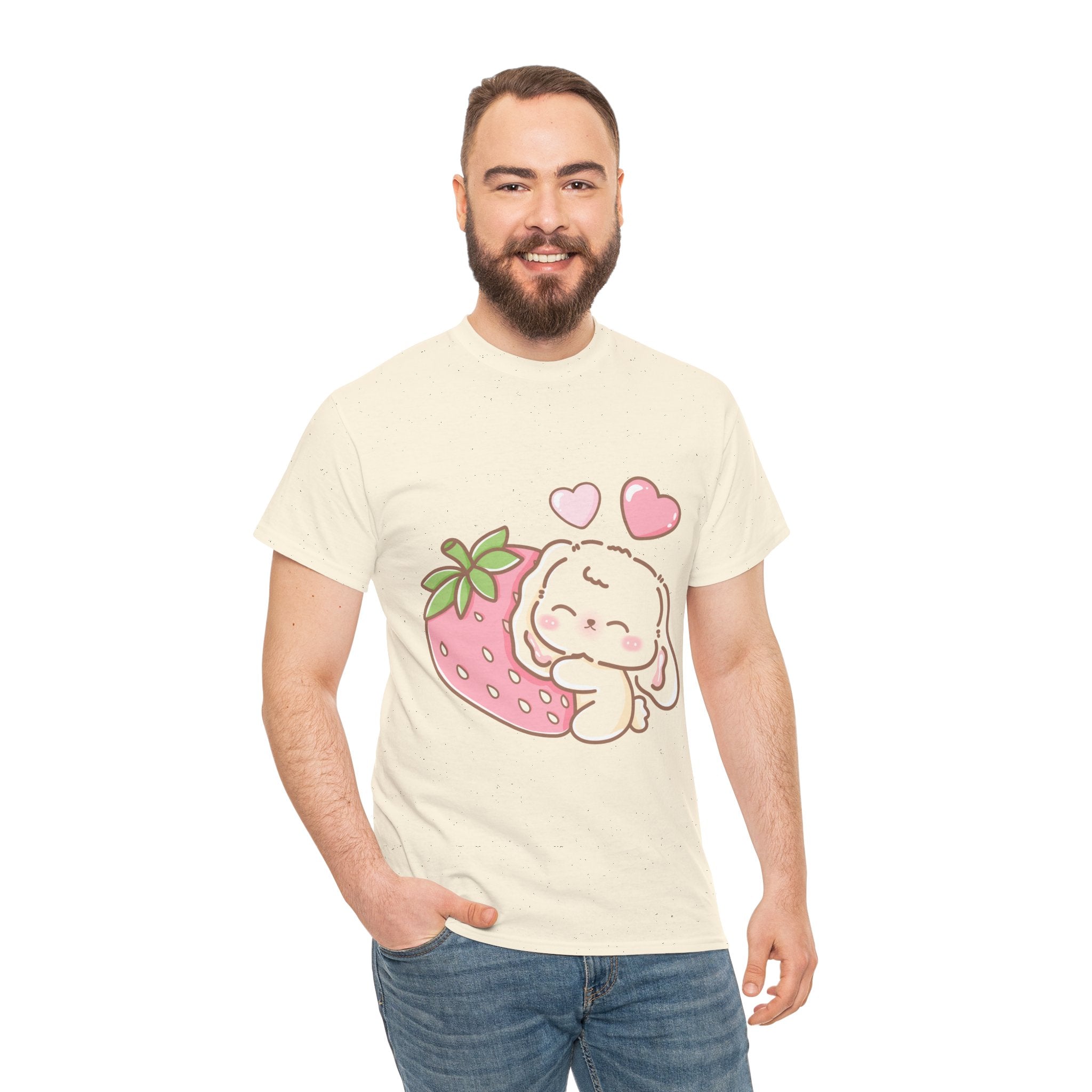 Cute Bunny Strawberry Play Tee