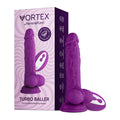 FemmeFunn Vortex Turbo Baller 2.0 8.25 " Vibrating Rotating Dildo Purple