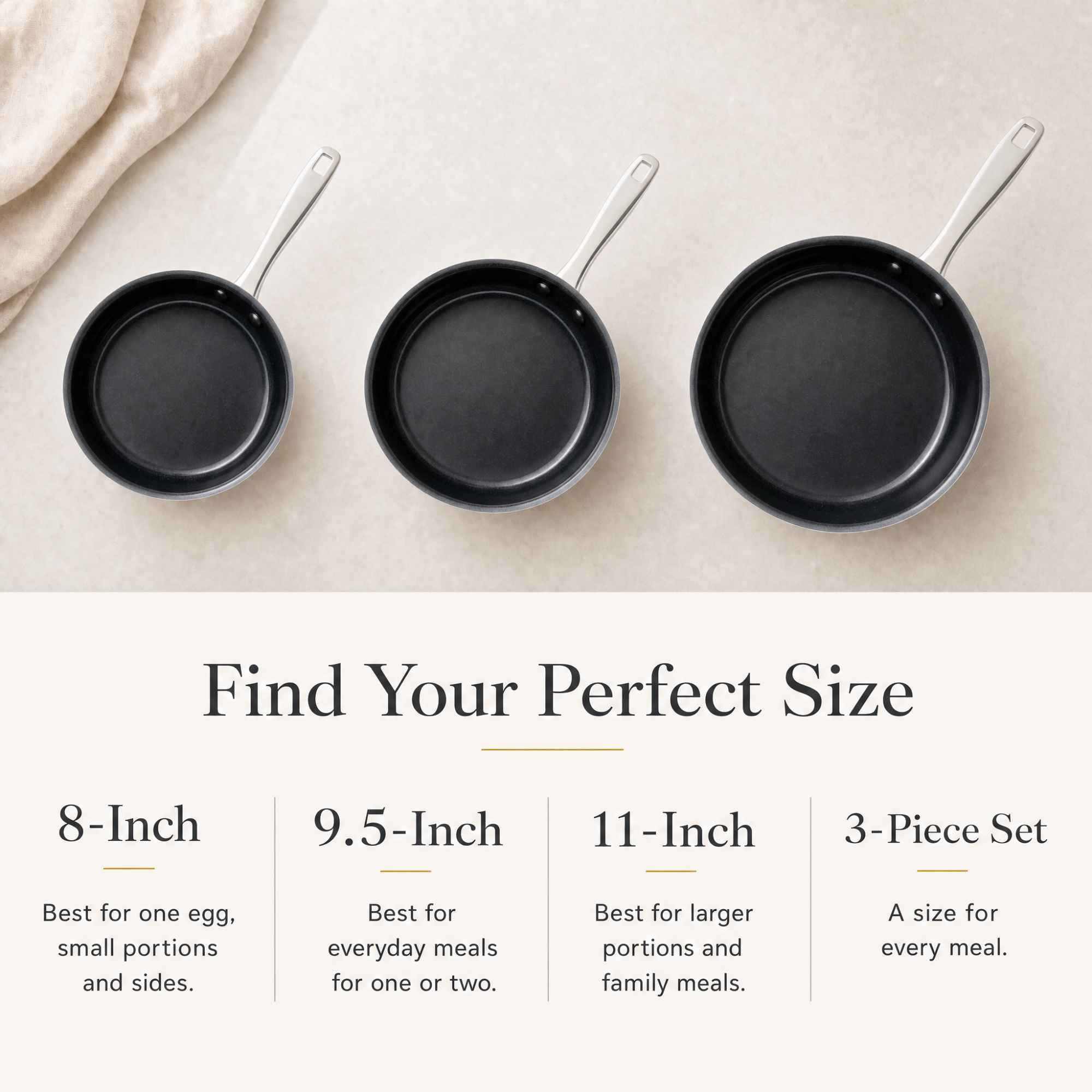 5-Ply Nonstick Stainless Steel Frying Pan