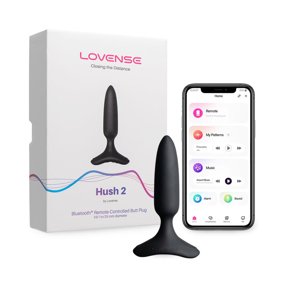 Lovense Hush 2 Bluetooth Remote-Controlled Vibrating Butt Plug XS 1 "