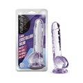 Naturally Yours Crystalline 8 " Dildo with Balls Amethyst