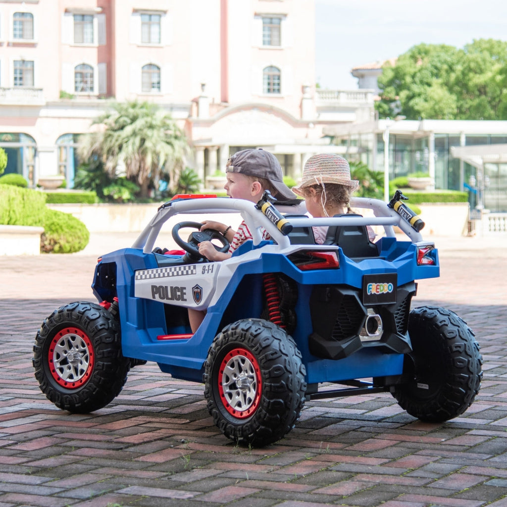 24V Magic Cars Storm Police UTV 2-Seater for Kids with Lights & Sirens for Action-Packed Adventures