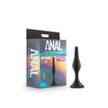 Anal Adventures Platinum Silicone Beginner Plug Medium Black