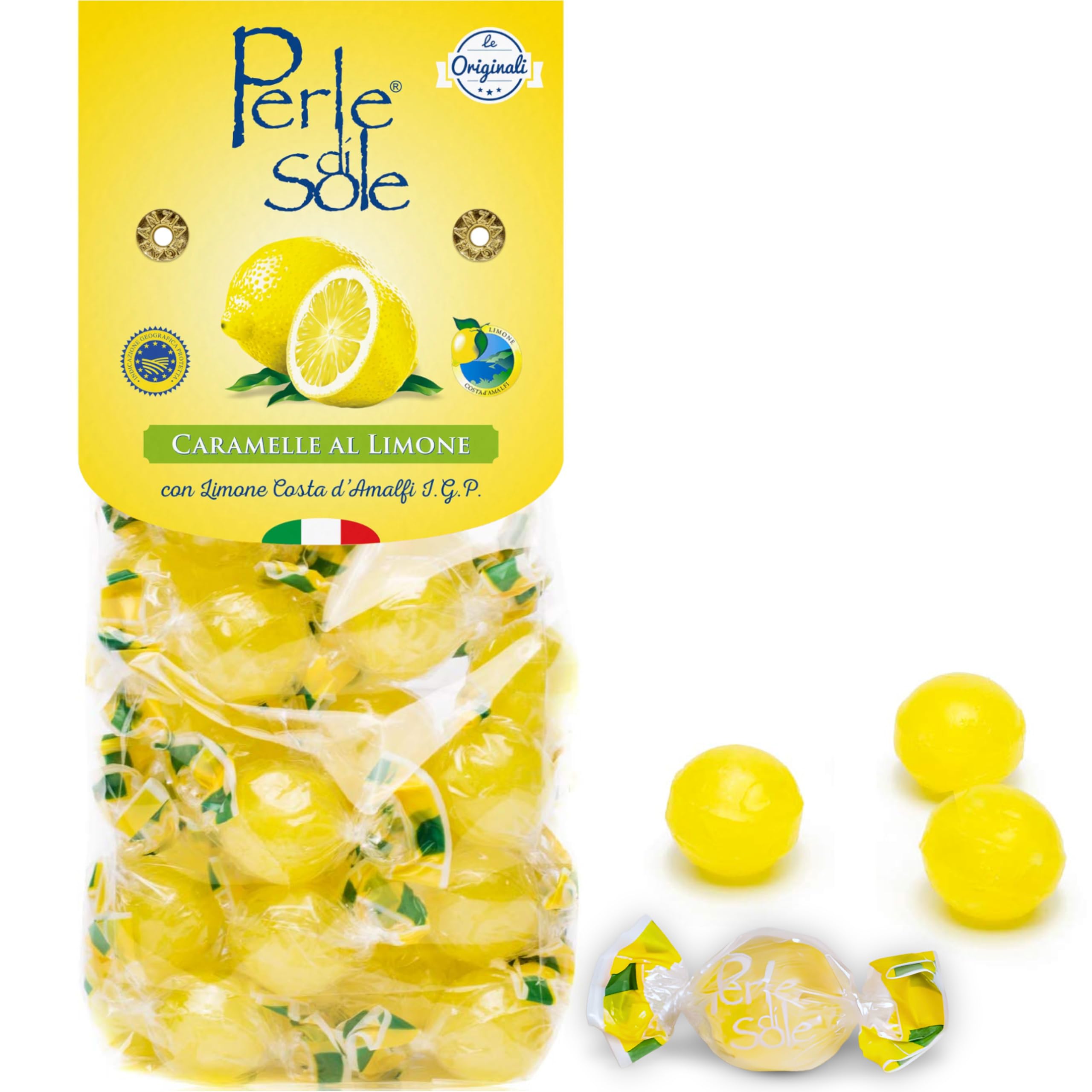 Perle di Sole Lemon Drops — Amalfi Coast IGP Hard Candy (7 oz / 200g)