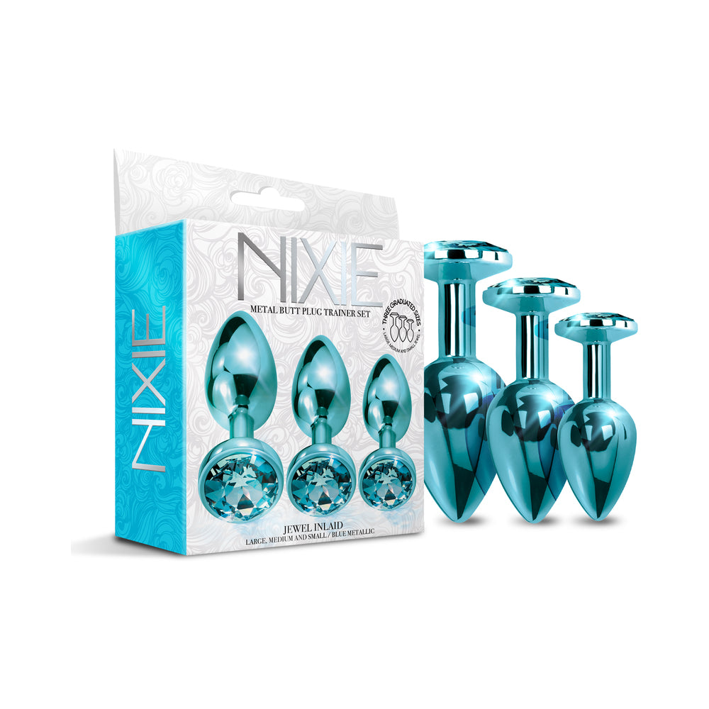 Metal Butt Plug Trainer Set (Blue)
