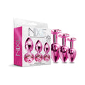 Metal Butt Plug Trainer Set 3-Piece (Pink Metallic)