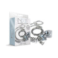 Metal Butt Plug and Handcuffs Set Silver