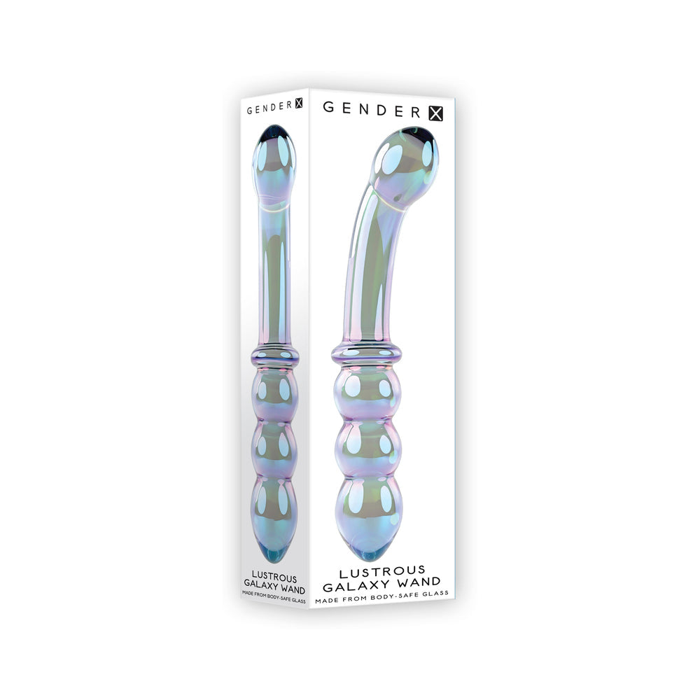 Gender X Lustrous Galaxy Wand 7.3 " Dual-Ended Glass Dildo Multi-Color