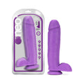 Neo 11 " Dual Density Dildo with Balls Neon Purple