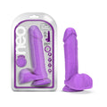 Neo 8 " Dual Density Dildo with Balls Neon Purple