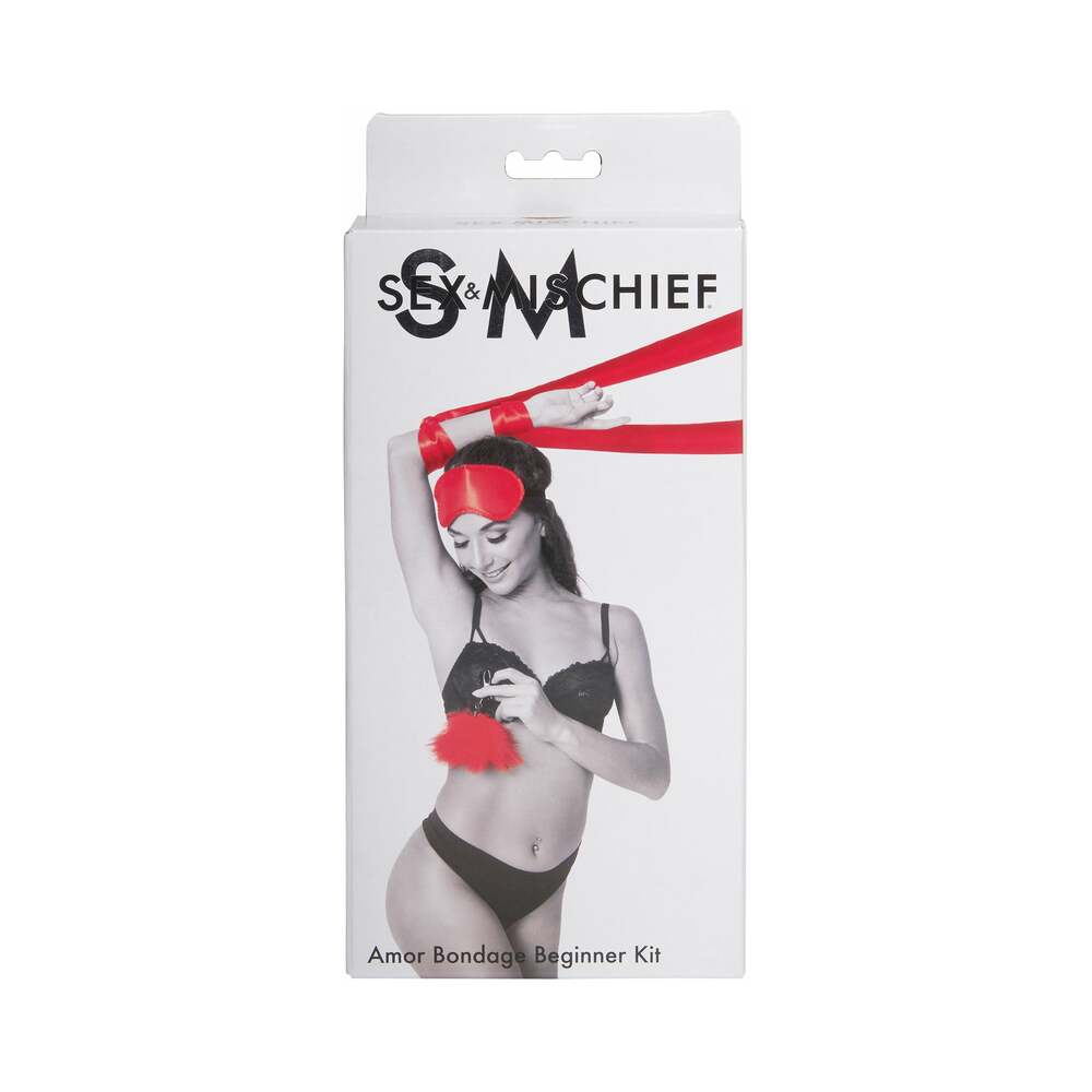 Sex & Mischief Amor 5-Piece Bondage Kit (Red)